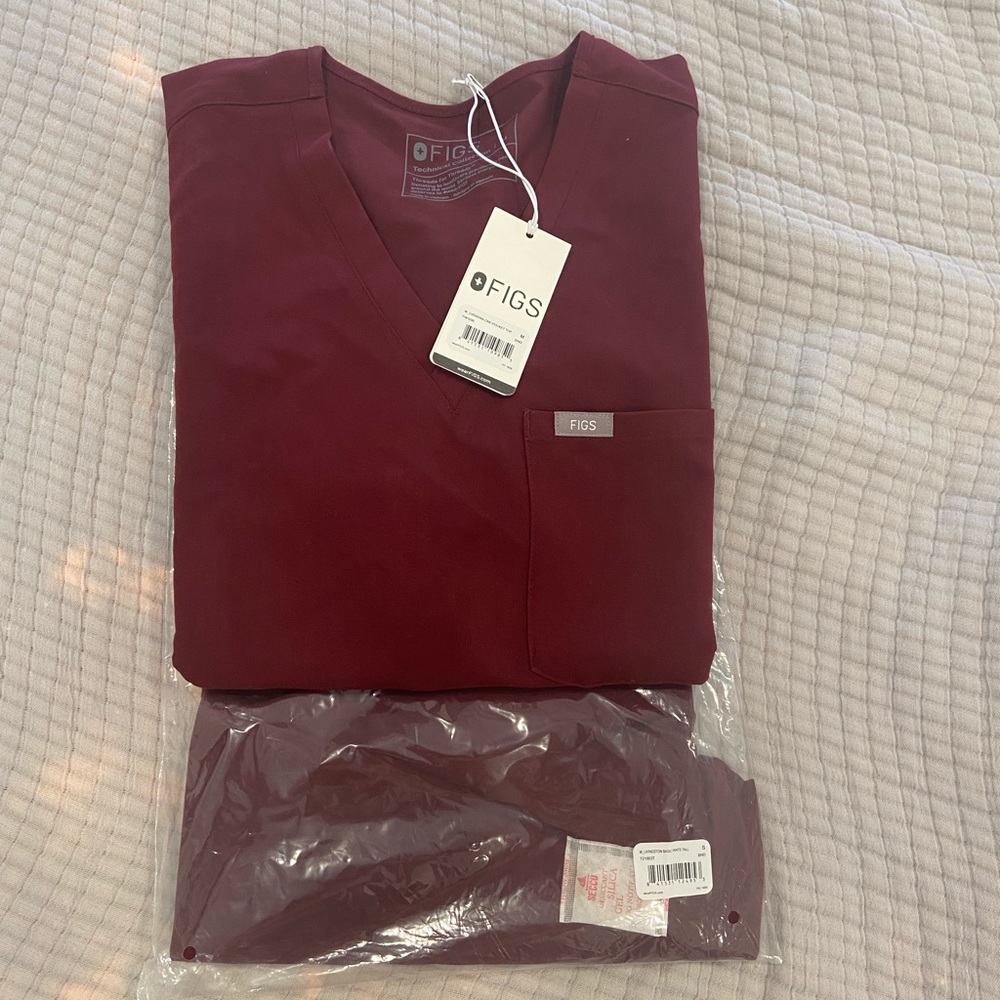 Figs burgundy scrubs, never worn